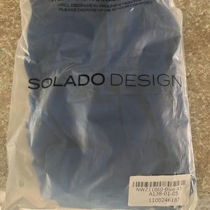 SOLADO Open Back Long Sleeve Bodysuit & Split Hem Skirt Set (Royal Blue) XS